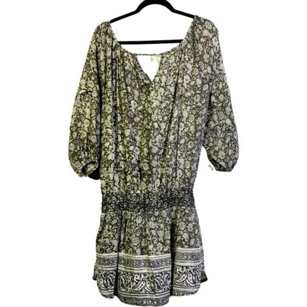 DENIM & SUPPLY RALPH LAUREN Brown Floral Paisley Smock Tunic Mini Dress - Picture 7 of 8